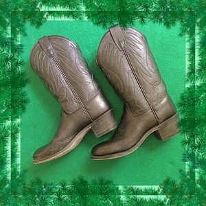 Black Western Boots by Jama Womans Sz 6 Youth 4.5